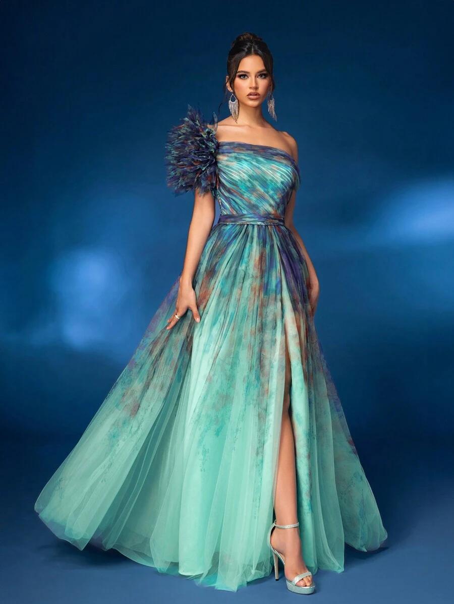 GLAMRAE KOLOROWA MAXI SUKIENKA S06__M