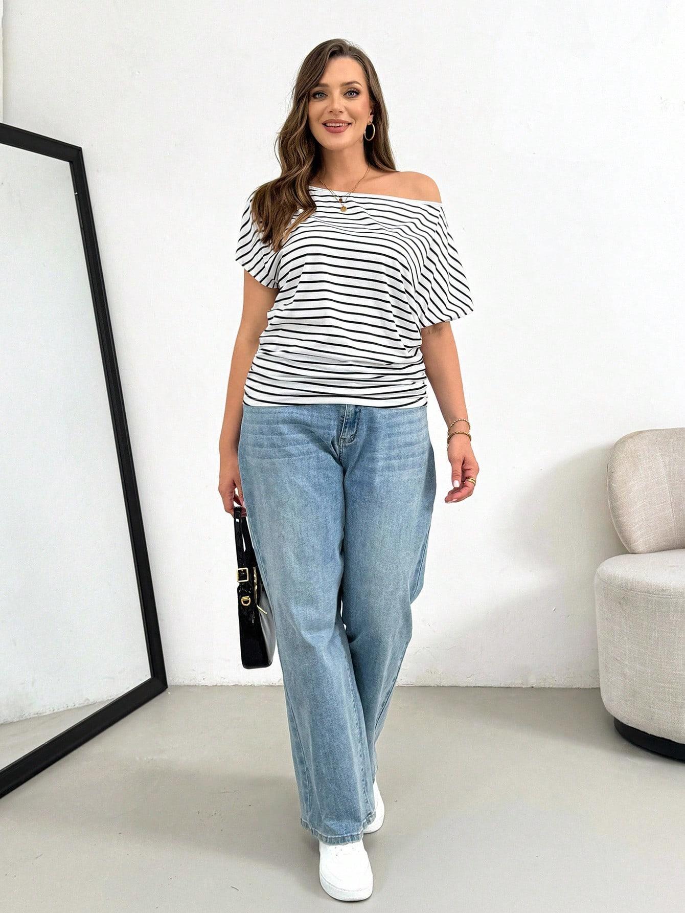SHEIN BLUZKA ASYMETRYCZNY DEKOLT S06__46