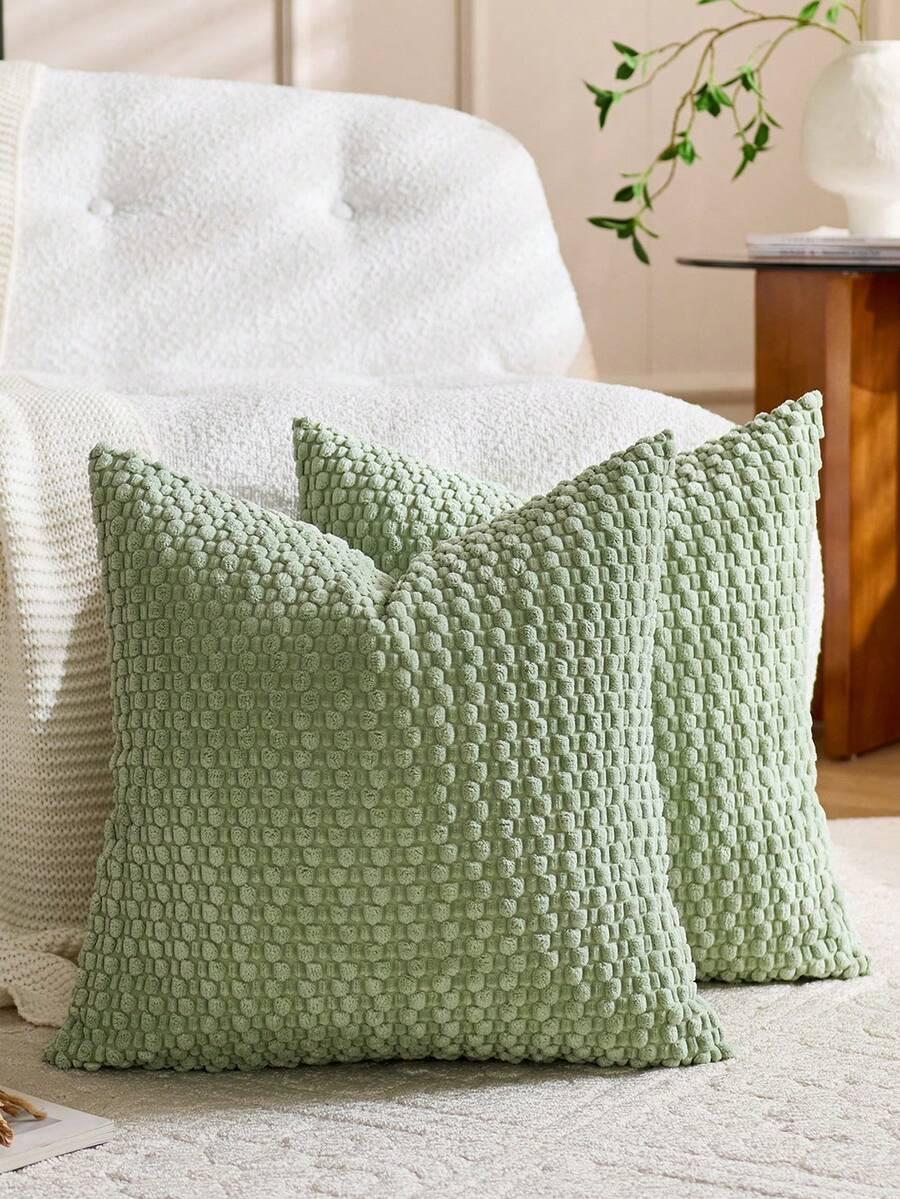 SHEIN ZIELONA POSZEWKA NA PODUSZKĘ S07__45X45CM