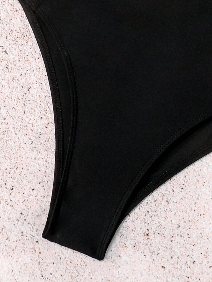 SHEIN CZARNY DWUCZĘŚCIOWY STRÓJ KĄPIELOWY S09__M