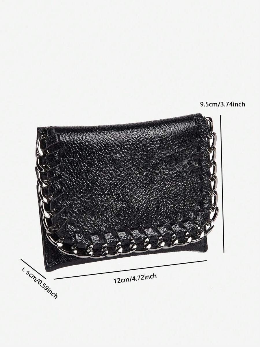 SHEIN CZARNY PORTFEL IMITACJA SKÓRY S07__12X9,5