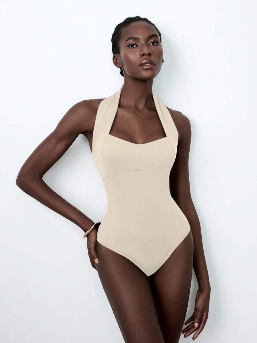 SHEIN KREMOWE BODY BEZ RĘKAWÓW S06__M