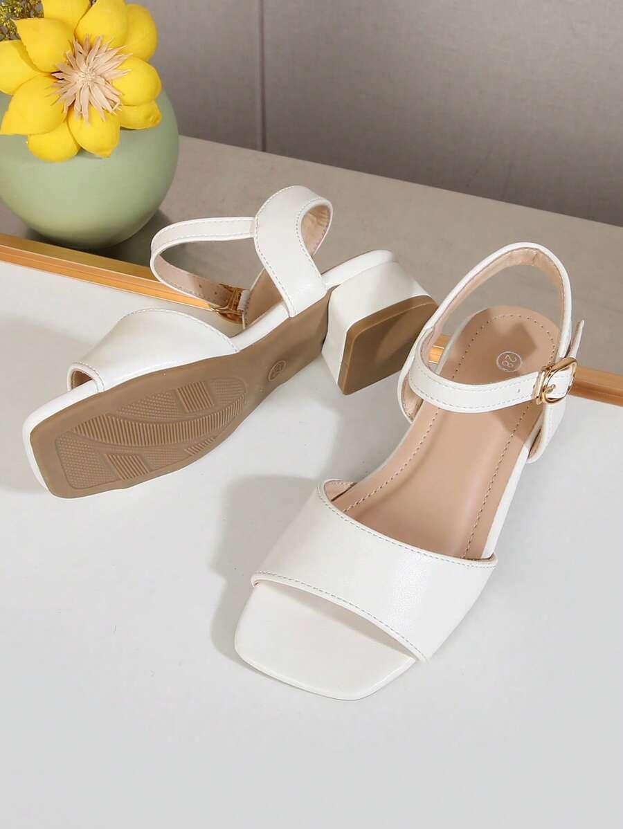 SHEIN BIAŁE SANDAŁY IMITACJA SKÓRY S06__30