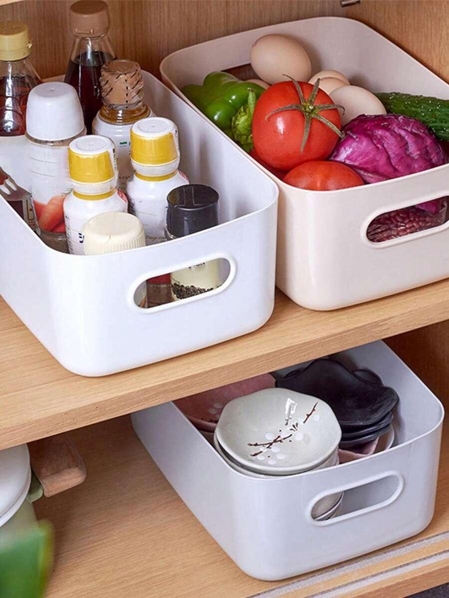 SHEIN BIAŁE POJEMNIKI KUCHENNE 2-PACK 27,5X19,5