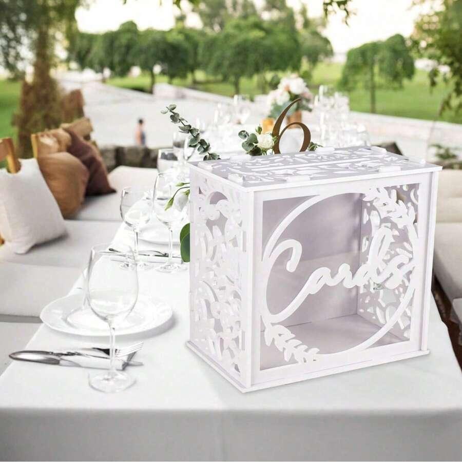 SHEIN BIAŁE ŚLUBNE PUDEŁKO S07__25X15X25CM