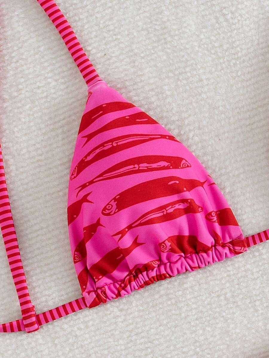 SHEIN RÓŻOWY DWUCZĘŚCIOWY STRÓJ KĄPIELOWY S09__S
