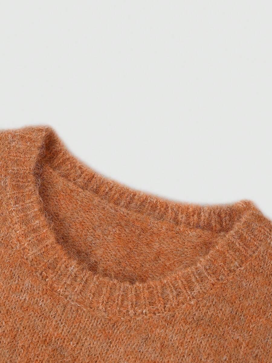 SHEIN POMARAŃCZOWA DZIANINOWA KAMIZELKA S06__S