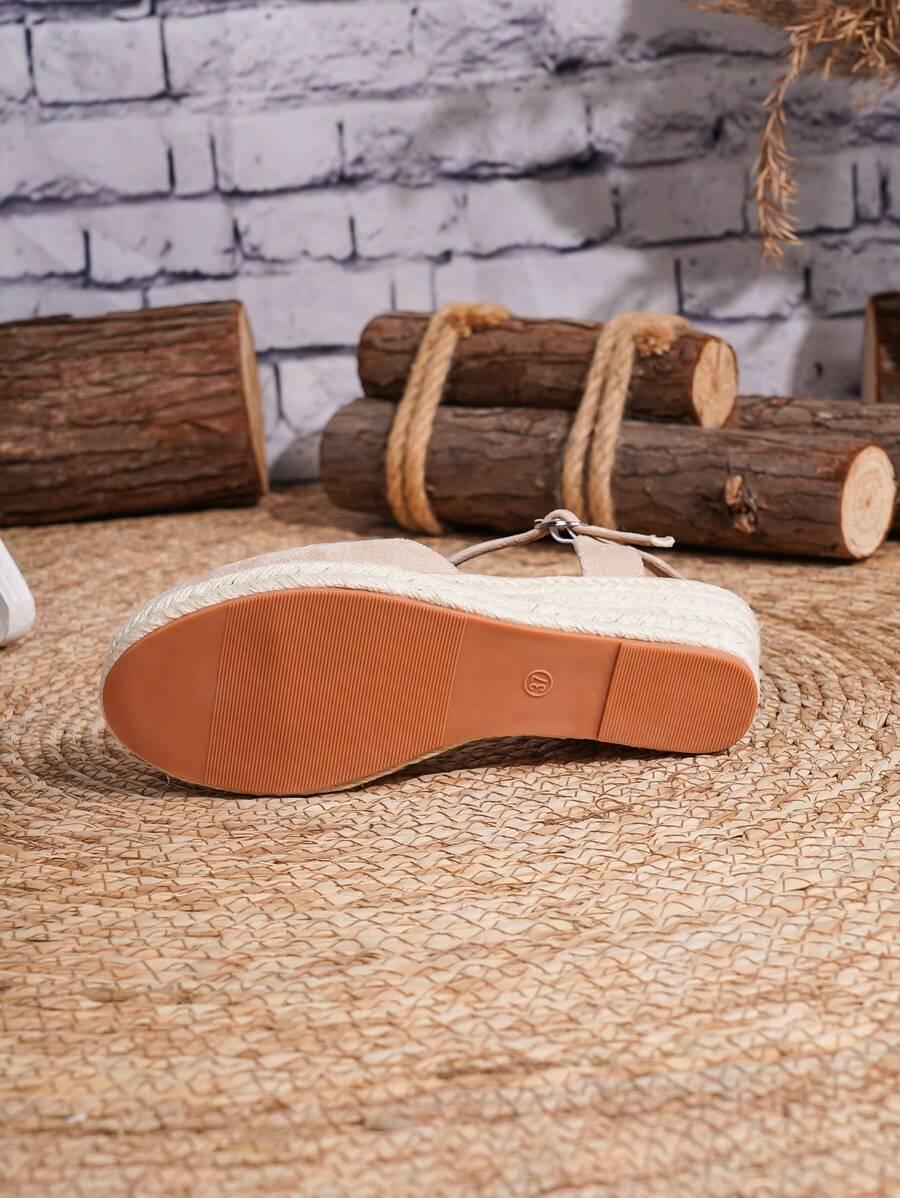 SHEIN BEŻOWE ESPADRYLE KOTURN S06__40