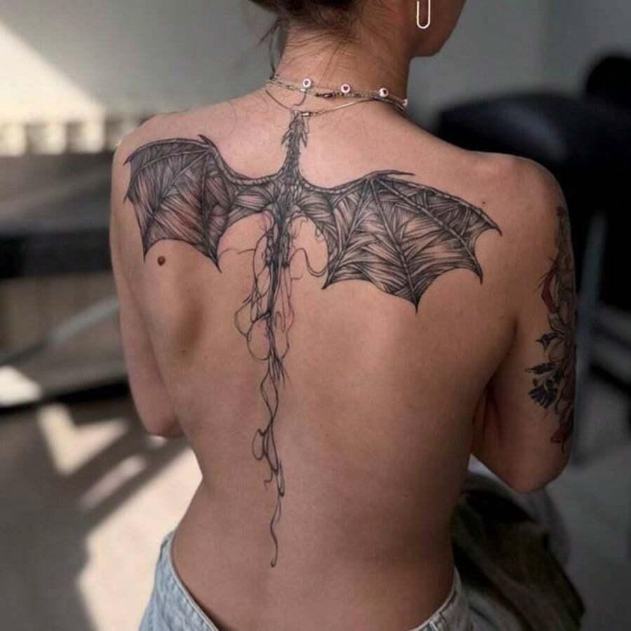 SHEIN ZMYWALNY TATUAŻ SMOK S07__38X34