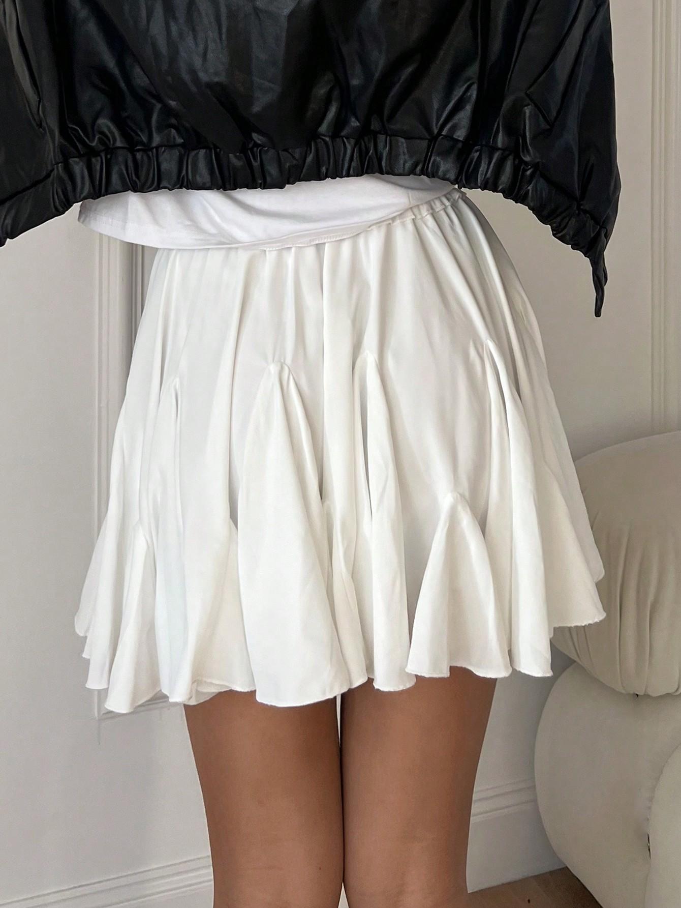 SHEIN BIAŁA MINI SPÓDNICA S06__S