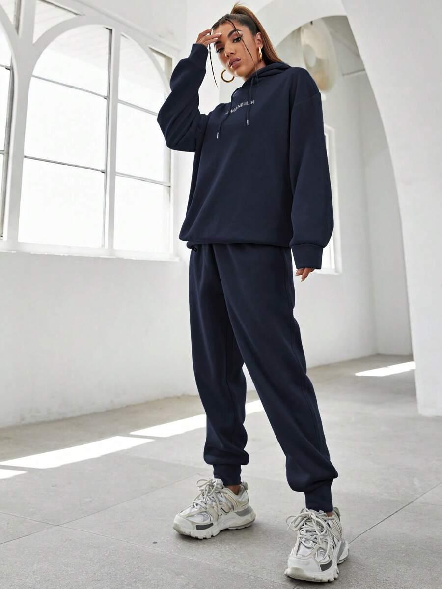 SHEIN GRANATOWE SPODNIE DRESOWE S06__S