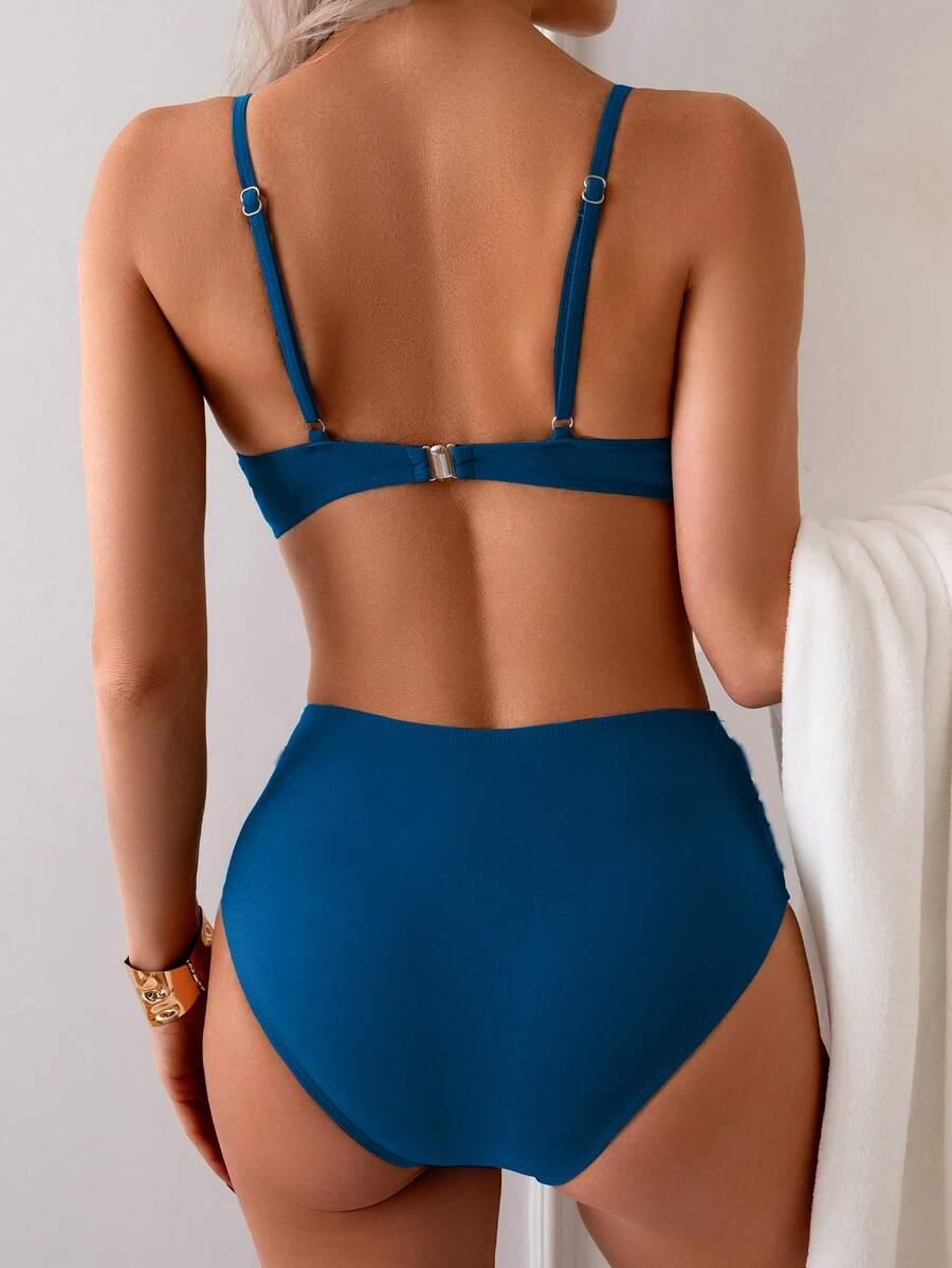 SHEIN DWUCZĘŚCIOWY KOSTIUM KĄPIELOWY BIKINI S09__M