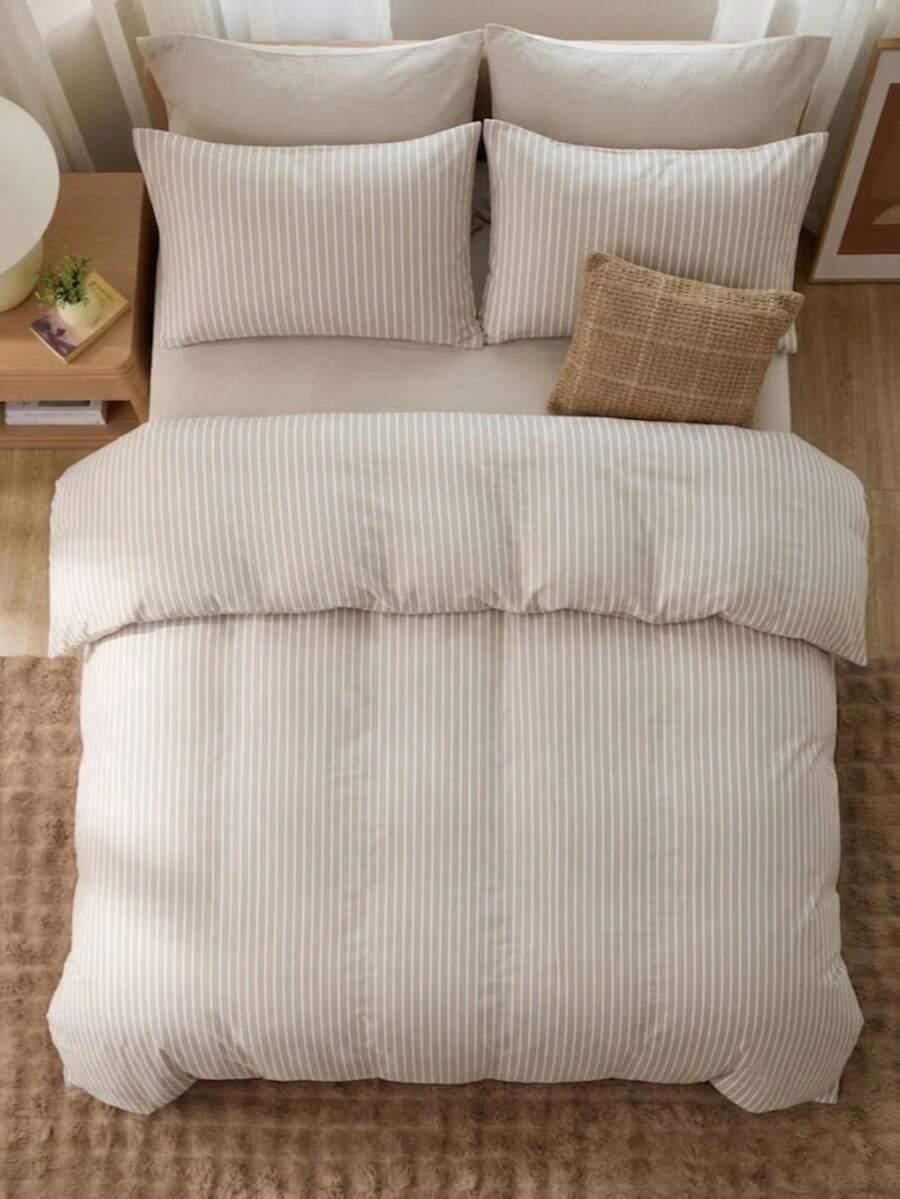 SHEIN BEŻOWY KOMPLET POŚCIELI S07__150X200