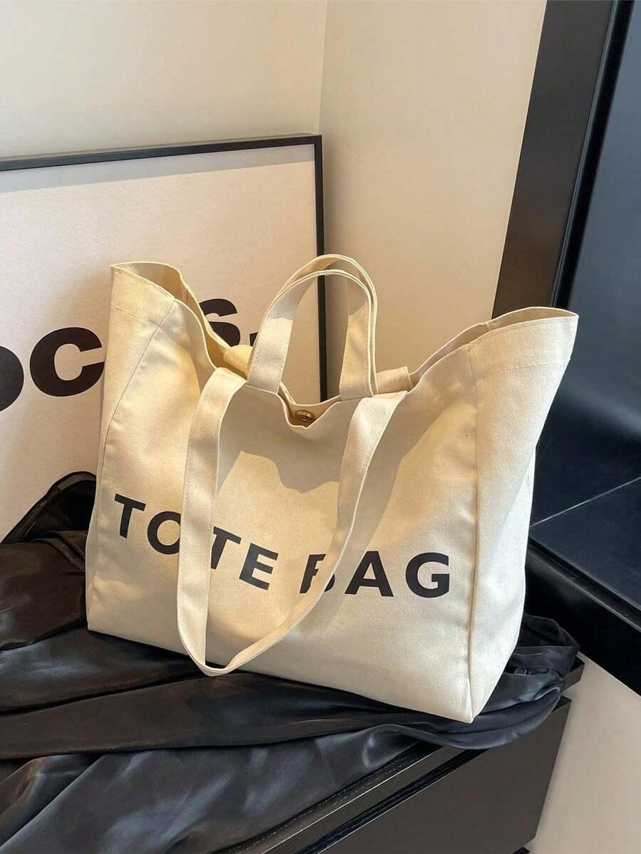 SHEIN BEŻOWA TORBA SHOPPER S07__54X35CM