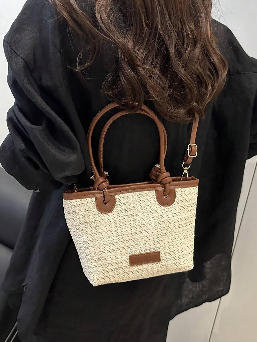 SHEIN BEŻOWA TOREBKA TEKSTURA S07__17,5X15