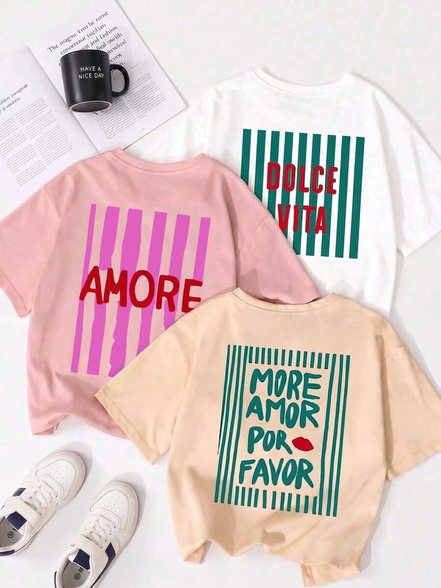 SHEIN T-SHIRT OKRĄGŁY DEKOLT 3-PACK S06__S