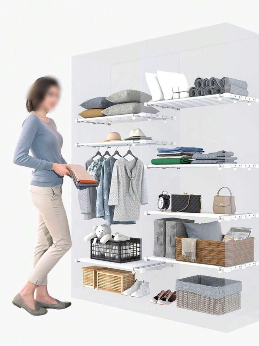 SHEIN BIAŁY STOJAK ORGANIZER S07__46-75CM