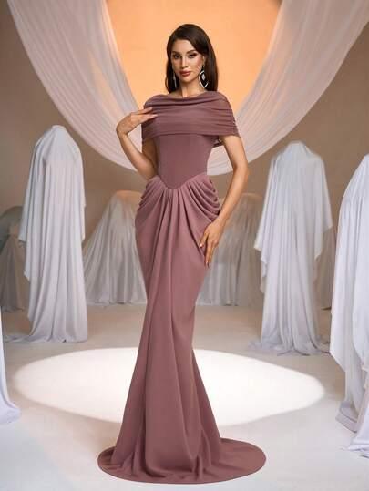 SHEIN RÓŻOWA MAXI SUKIENKA S06__M