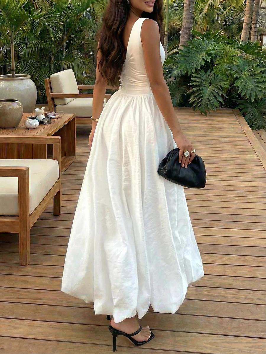 SHEIN BIAŁA MAXI SUKIENKA S06__XL