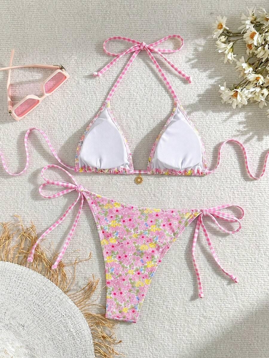 SHEIN STRÓJ KĄPIELOWY DWUCZĘŚCIOWY PRINT S09__M