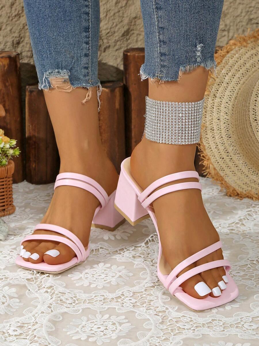 SHEIN RÓŻOWE KLAPKI CASUAL S06__36