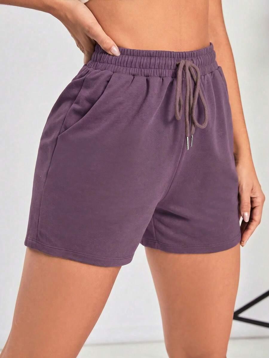 SHEIN FIOLETOWE SPODENKI KIESZENIE S09__M