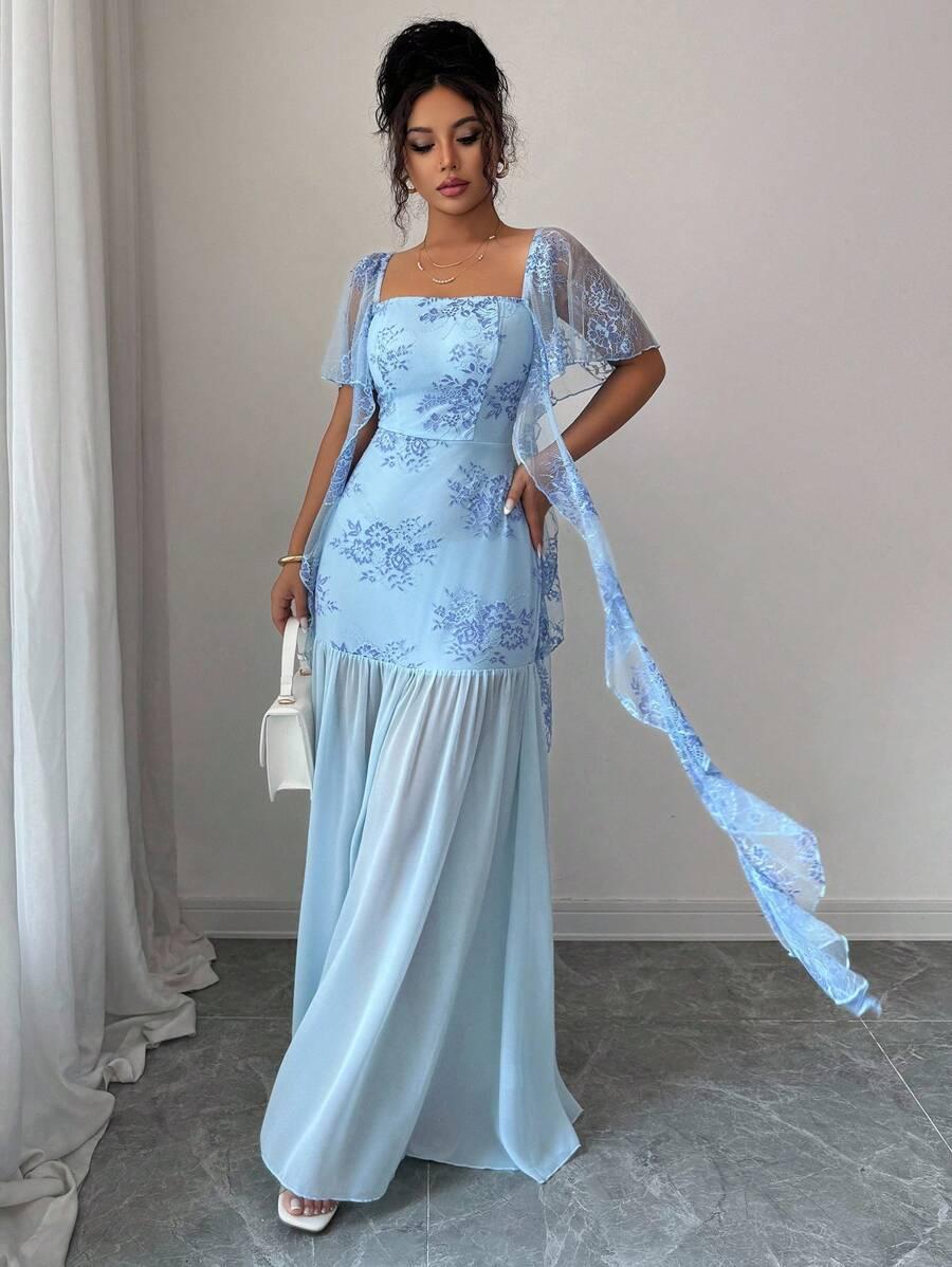 ELENZGA NIEBIESKA MAXI SUKIENKA S09__M