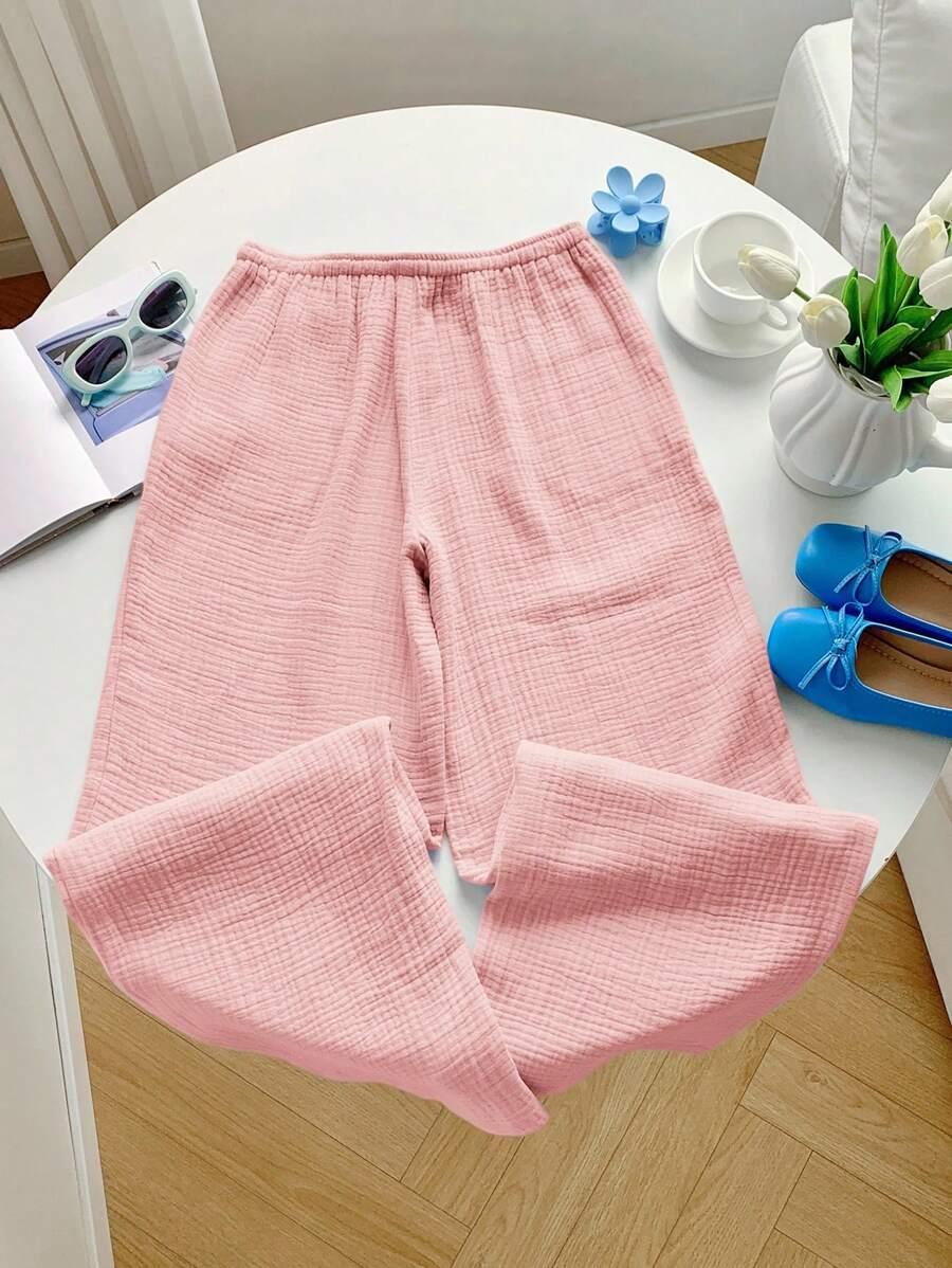COMFORTCANA RÓŻOWE SPODNIE CASUAL S06__M