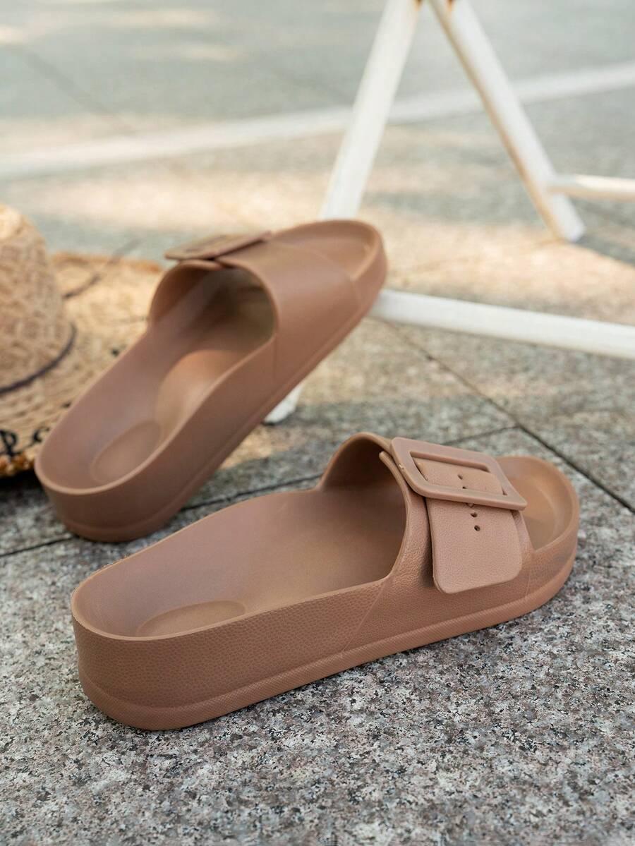 SHEIN BRĄZOWE KLAPKI CASUAL S06__38