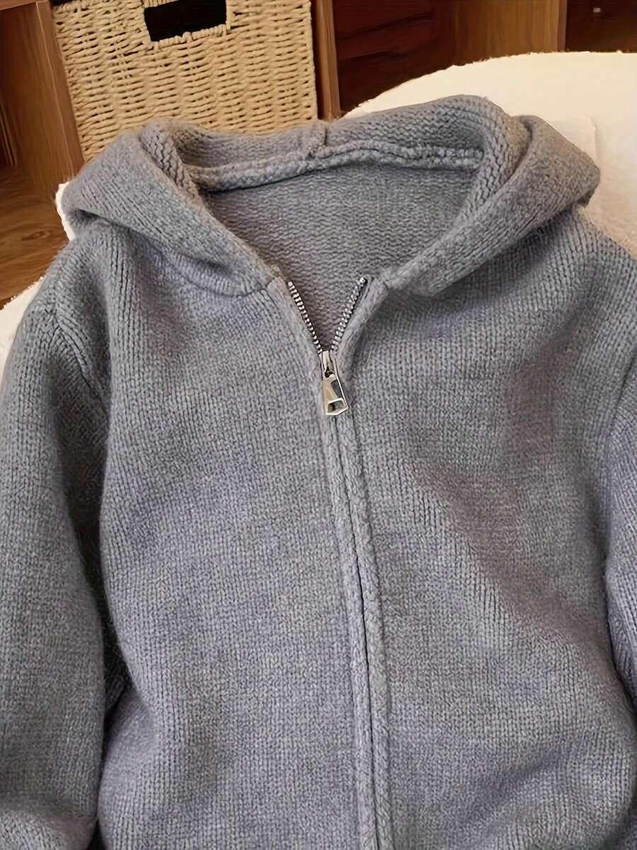 SHEIN SZARY ROZPINANY SWETER KAPTUR S06__XL