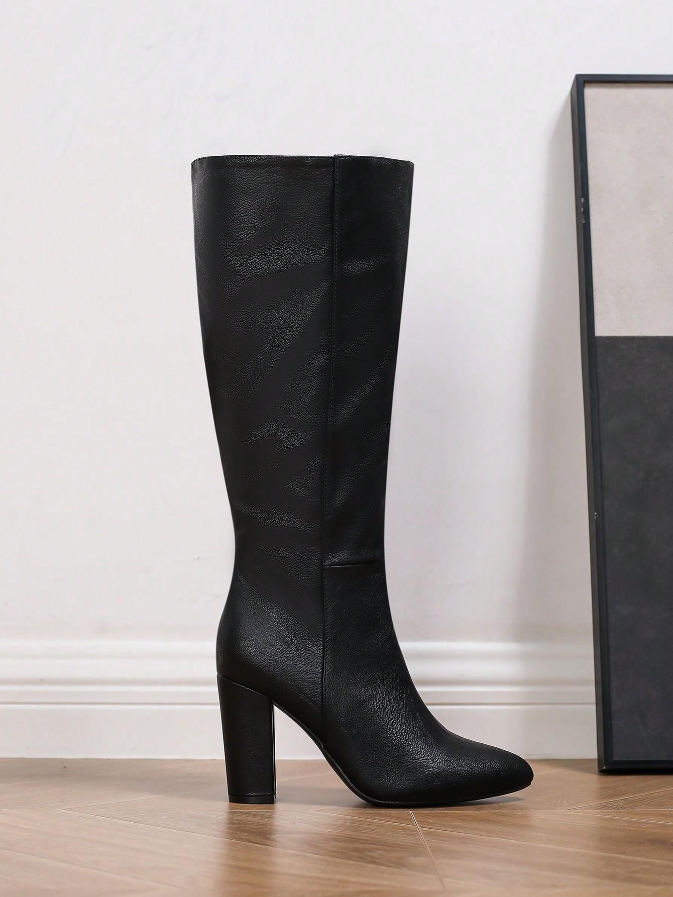SHEIN CZARNE KLASYCZNE KOZAKI OBCAS W01__40