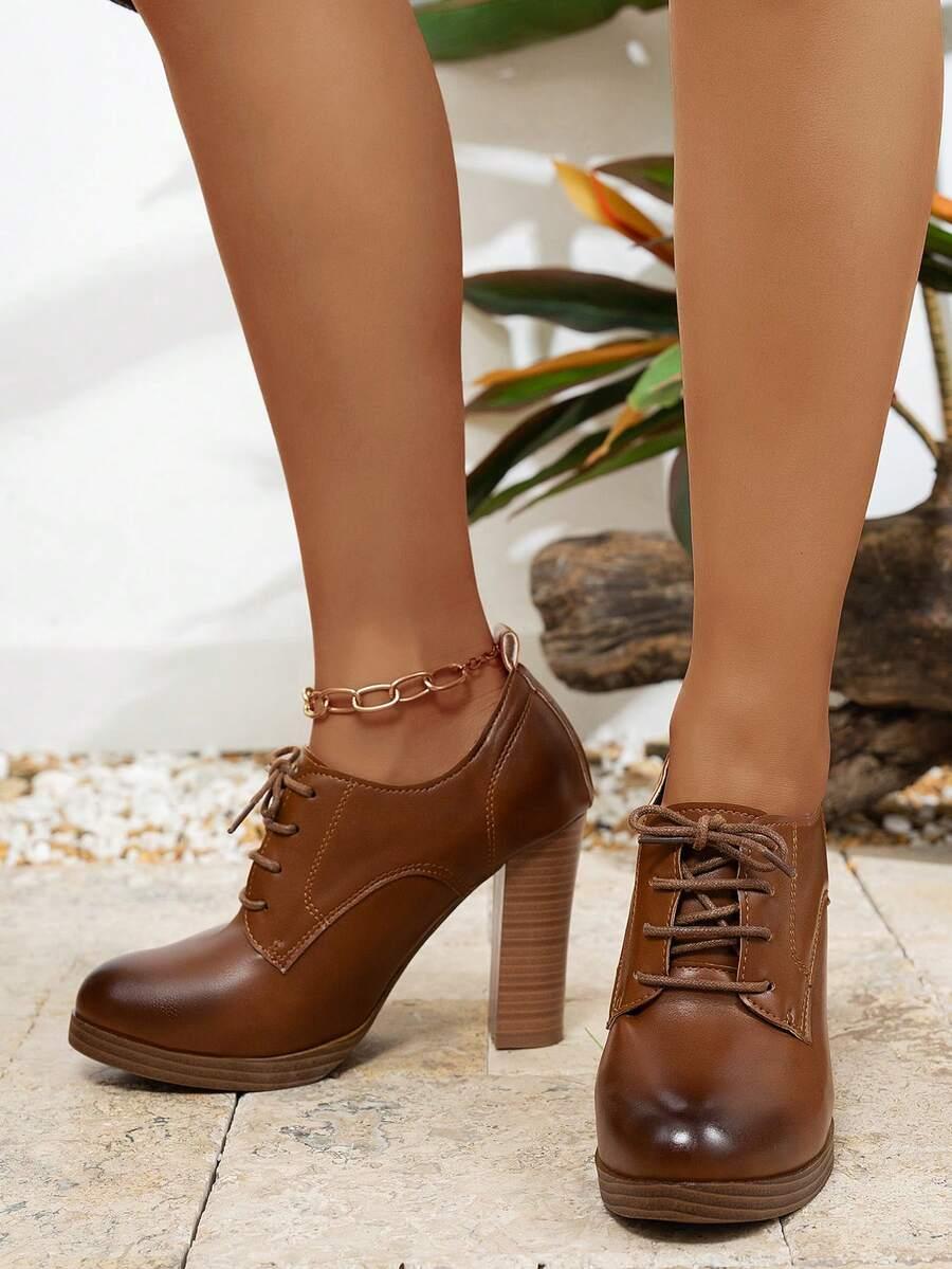 SHEIN BRĄZOWE BOTKI OBCAS S06__36