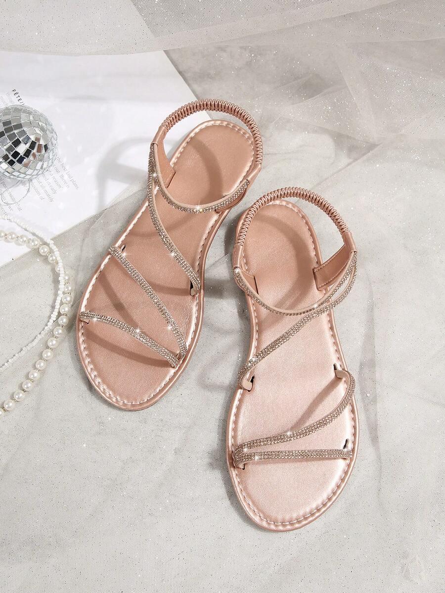 SHEIN RÓŻOWE SANDAŁY ZDOBIENIE S06__37
