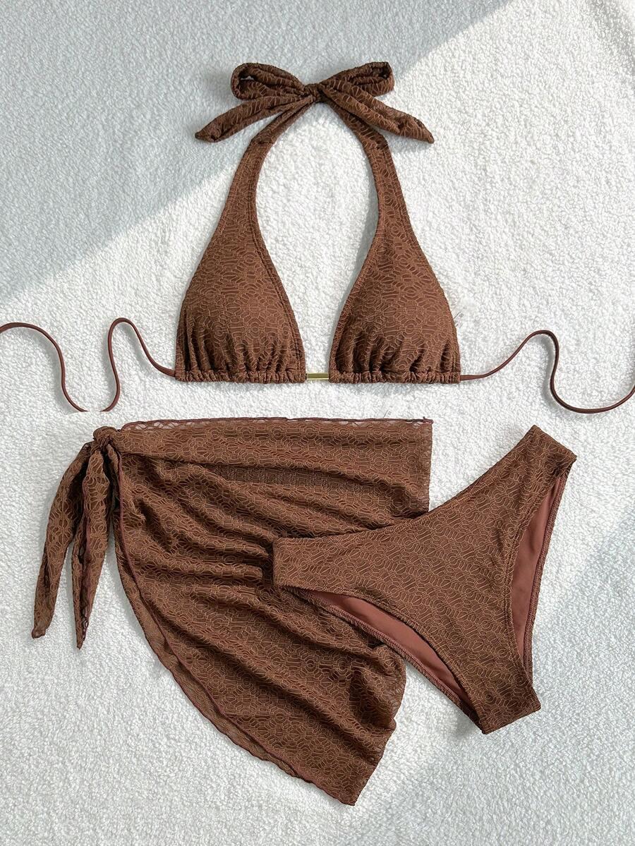 SHEIN DWUCZĘŚCIOWY STRÓJ KĄPIELOWY S09__L