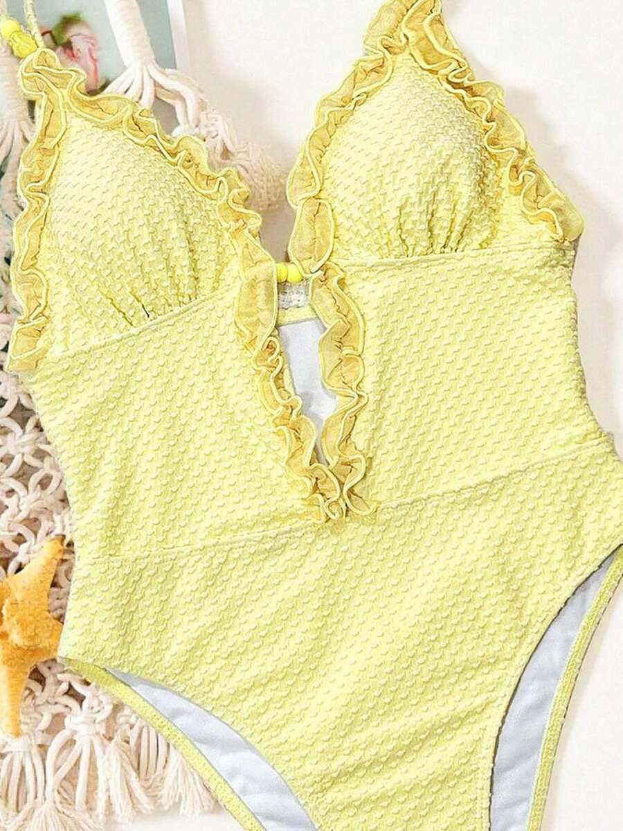 SHEIN JEDNOCZĘŚCIOWY STRÓJ KĄPIELOWY S09__L