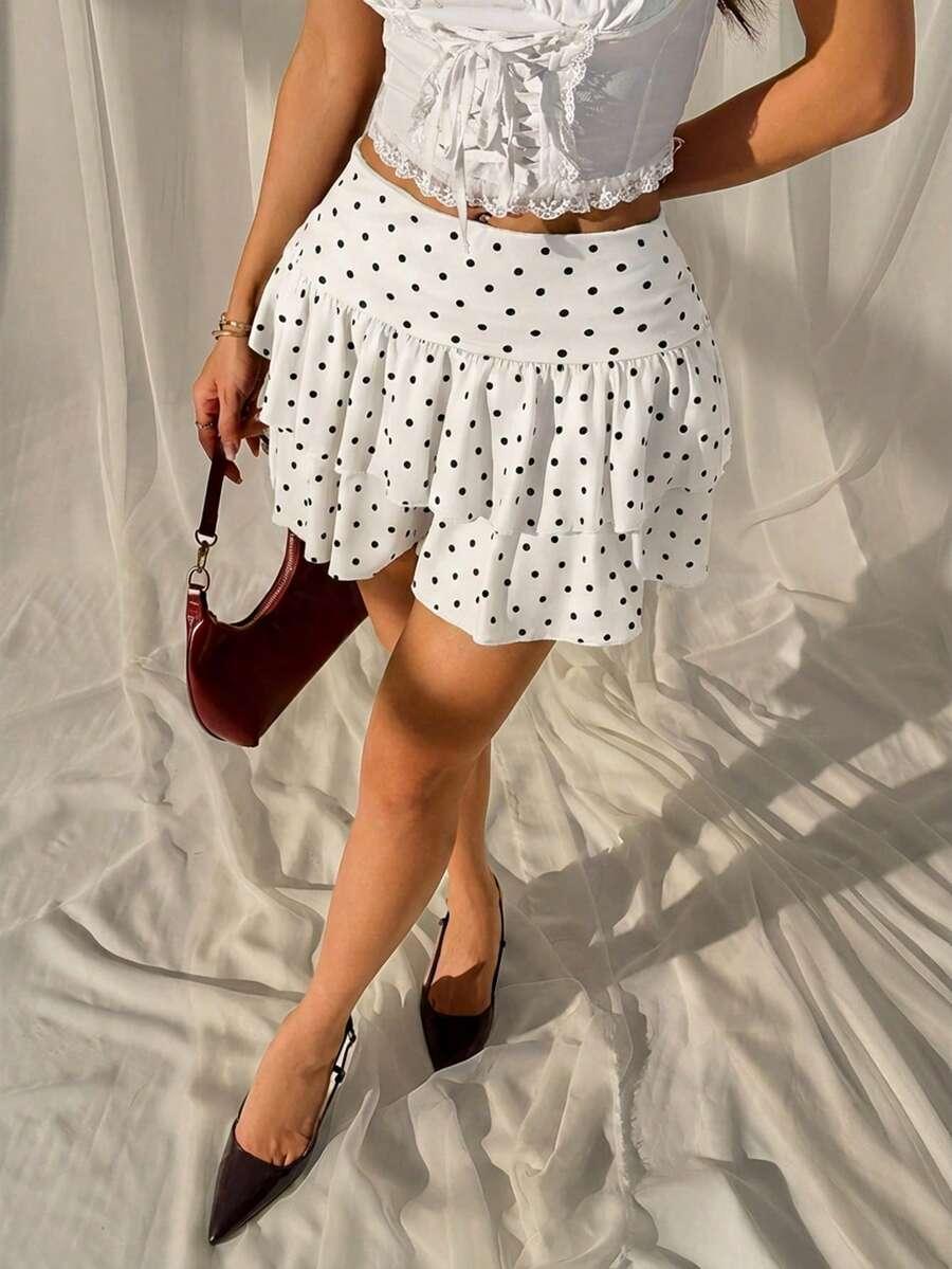 SHEIN SPÓDNICA MINI W GROSZKI S06__M
