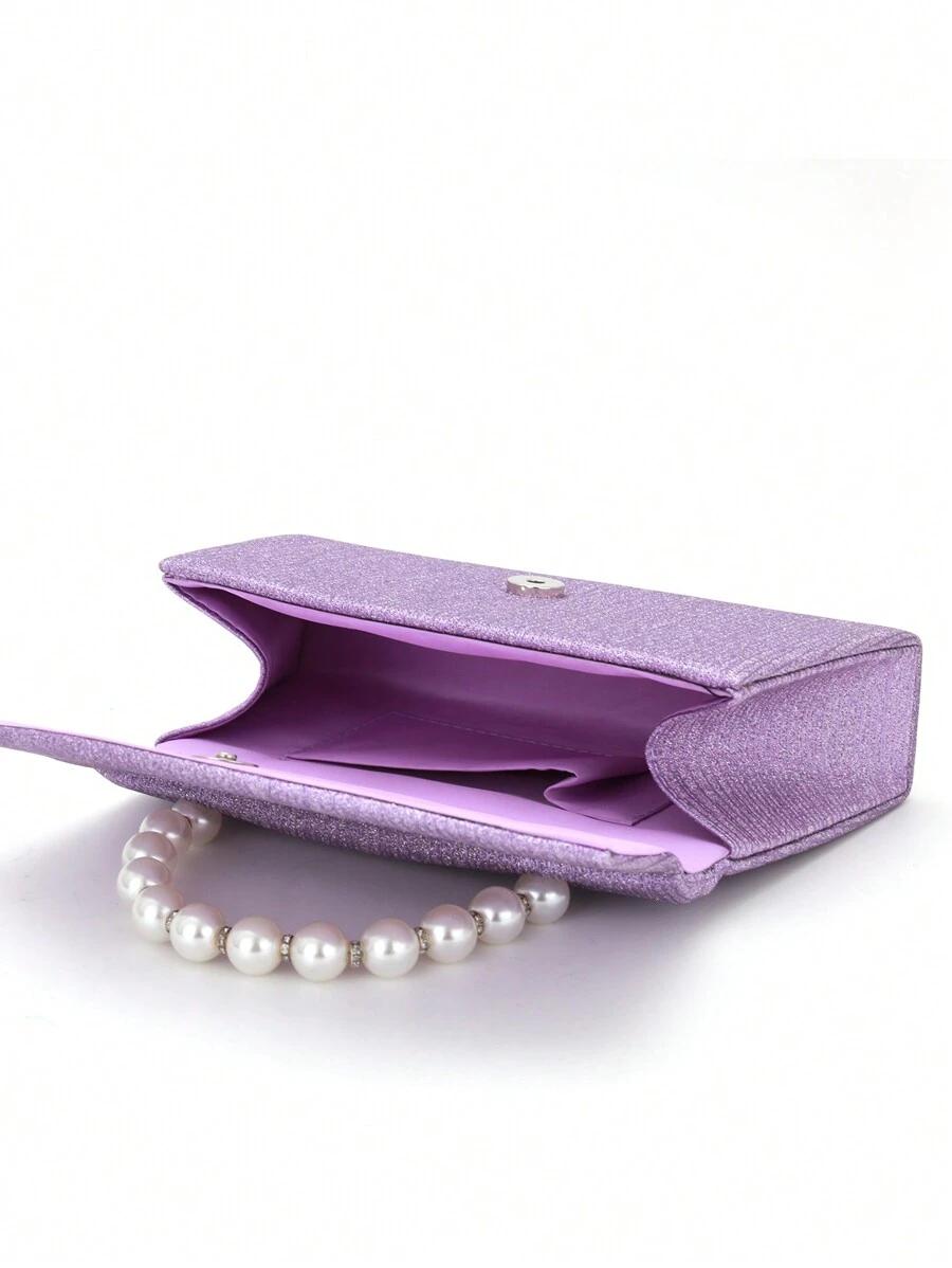 SHEIN FIOLETOWA TOREBKA KOPERTÓWKA ZDOBIENIE S07__23X7X12CM