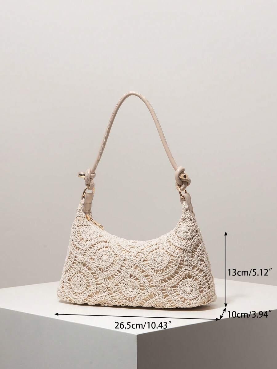 SHEIN BEŻOWA TOREBKA NA RAMIĘ S07__26,5X10X13