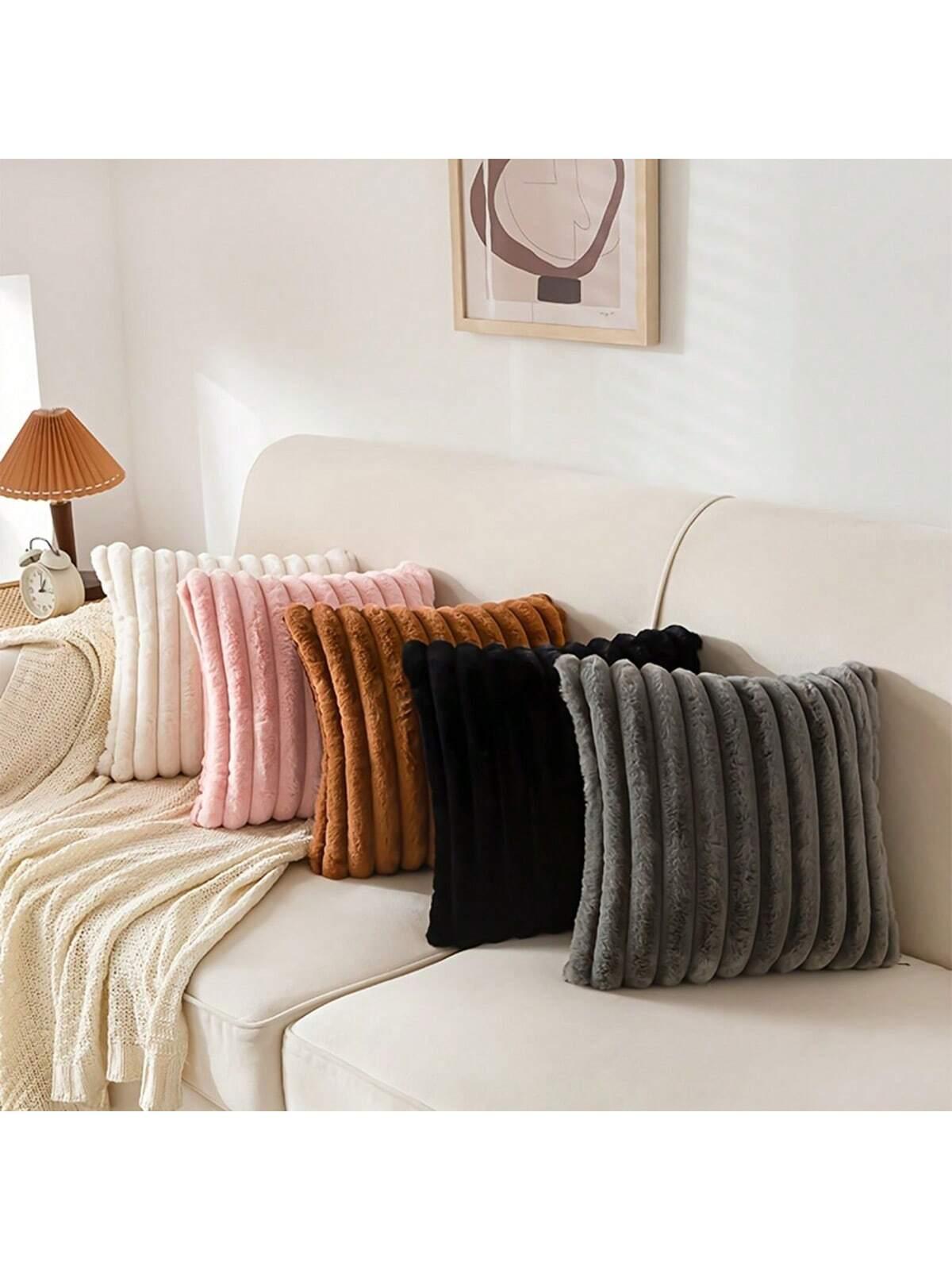 SHEIN BRĄZOWA POSZEWKA FUTRZANA S07__43X43
