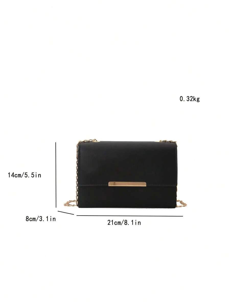 SHEIN CZARNA TOREBKA IMITACJA SKÓRY S07__21X8X14CM