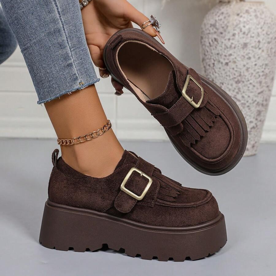 SHEIN BRĄZOWE WSUWANE PÓŁBUTY W01__36,5