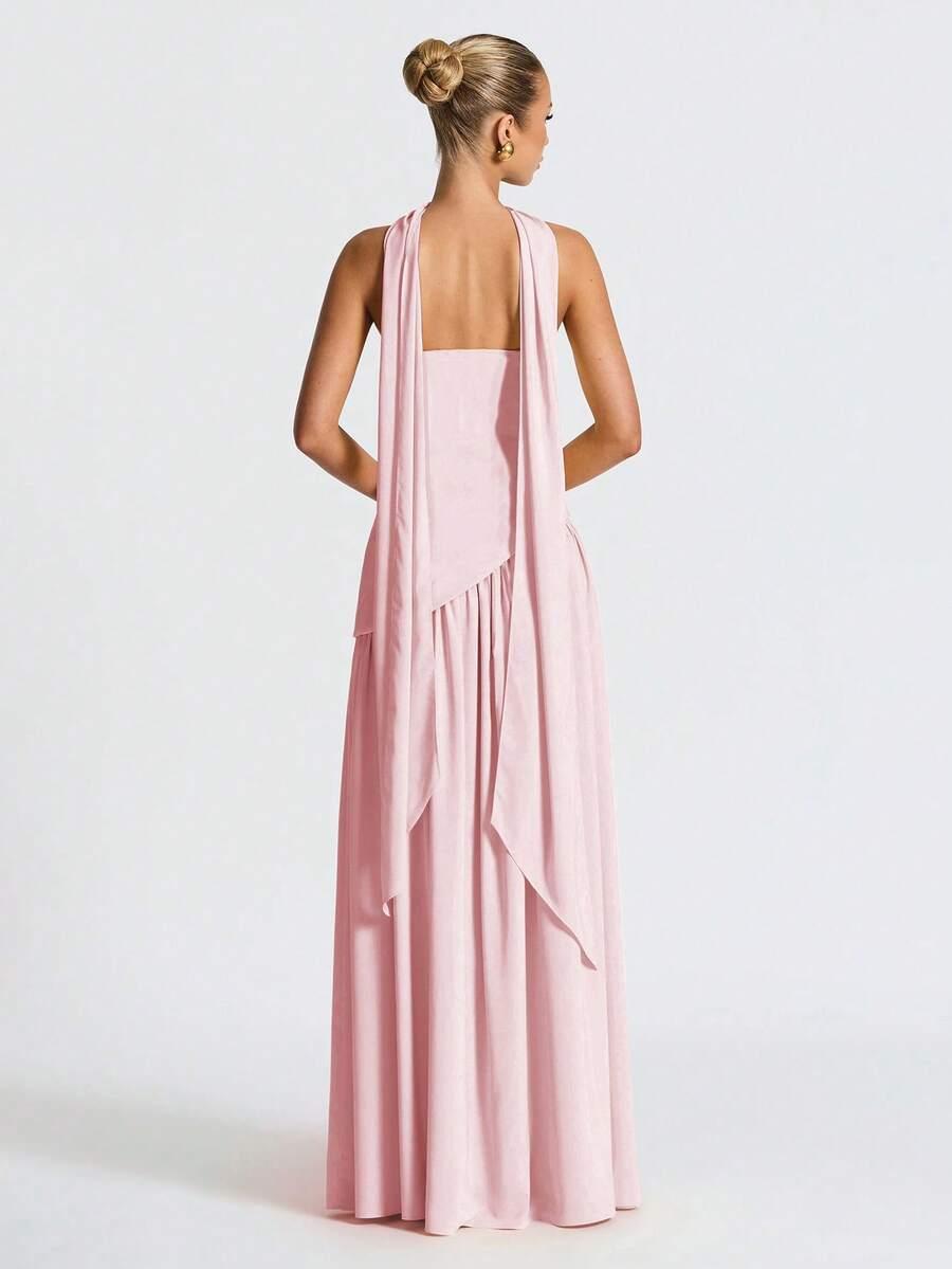 SHEIN RÓŻOWA MAXI SUKIENKA S06__XL