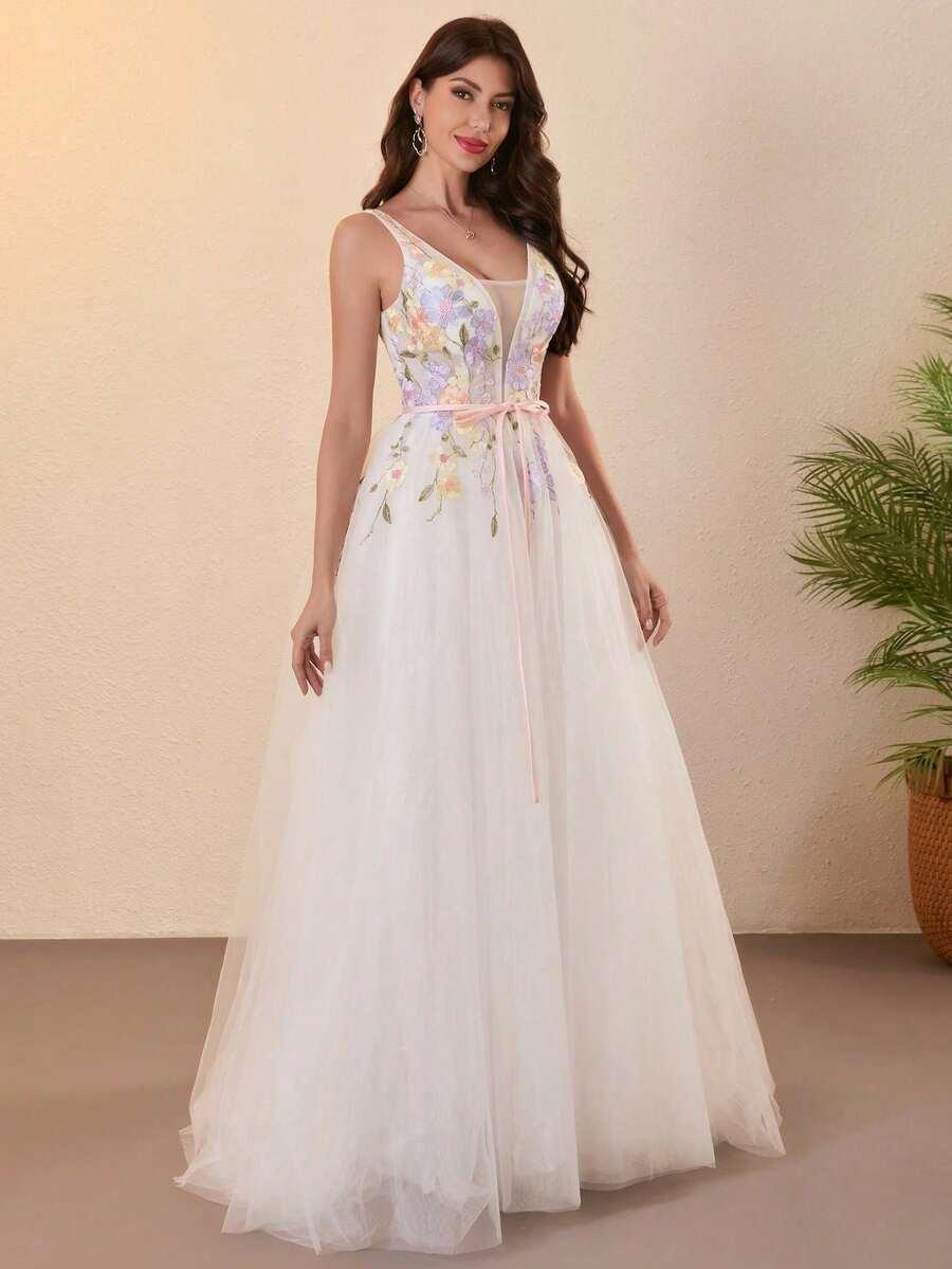 SHEIN MAXI SUKIENKA W KWIATY S06__M