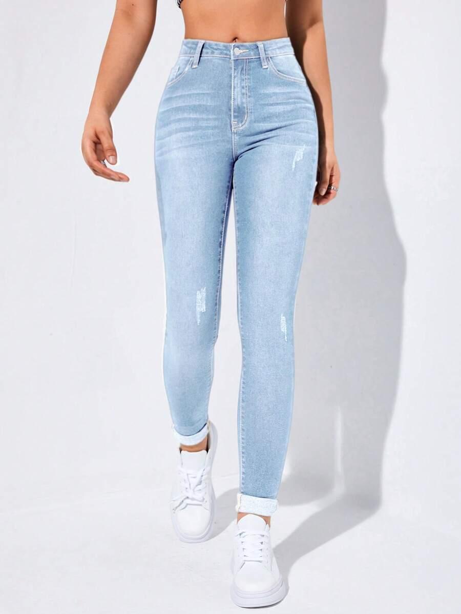 SHEIN NIEBIESKIE SPODNIE JEANS S06__M