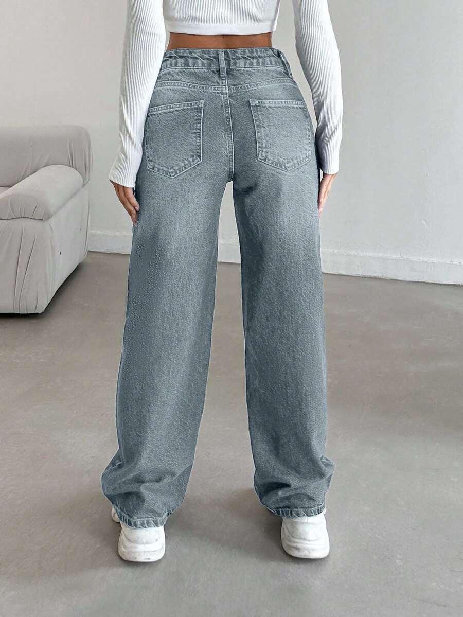 EURMUSE NIEBIESKIE SPODNIE JEANS S06__XXS
