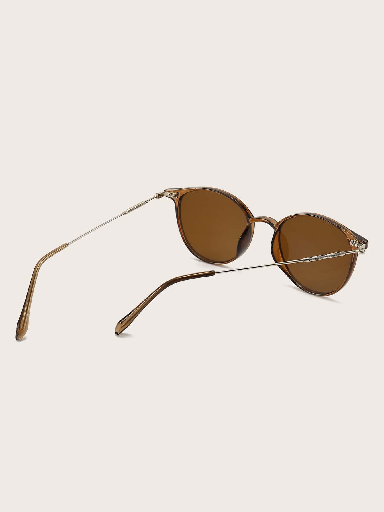 SHEIN BRĄZOWE OKULARY PRZECIWSŁONECZNE S07