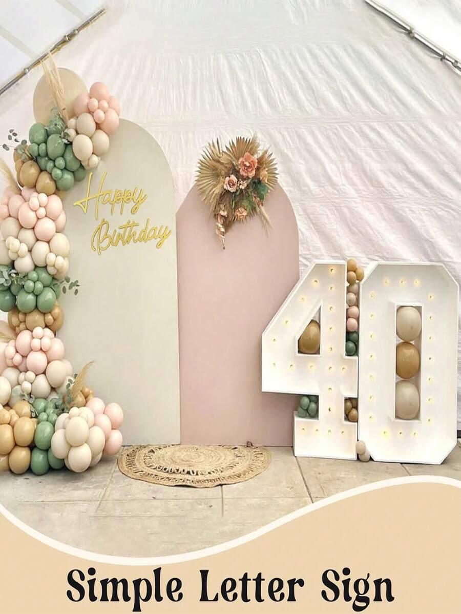 SHEIN ZŁOTY NAPIS HAPPY BIRTHDAY S07__40X14,5CM