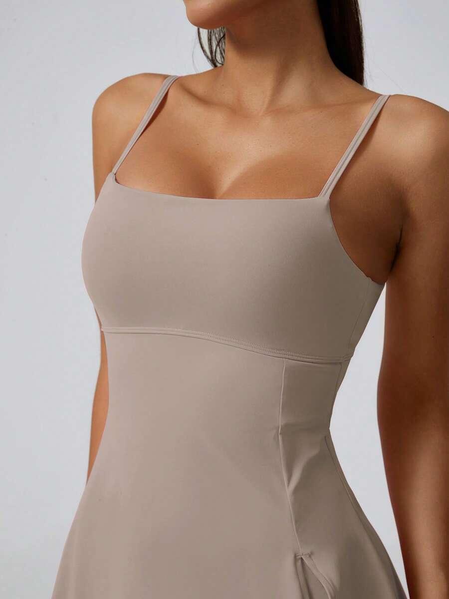 NCMRYU BEŻOWA MINI SUKIENKA SPORTOWA PK01__M