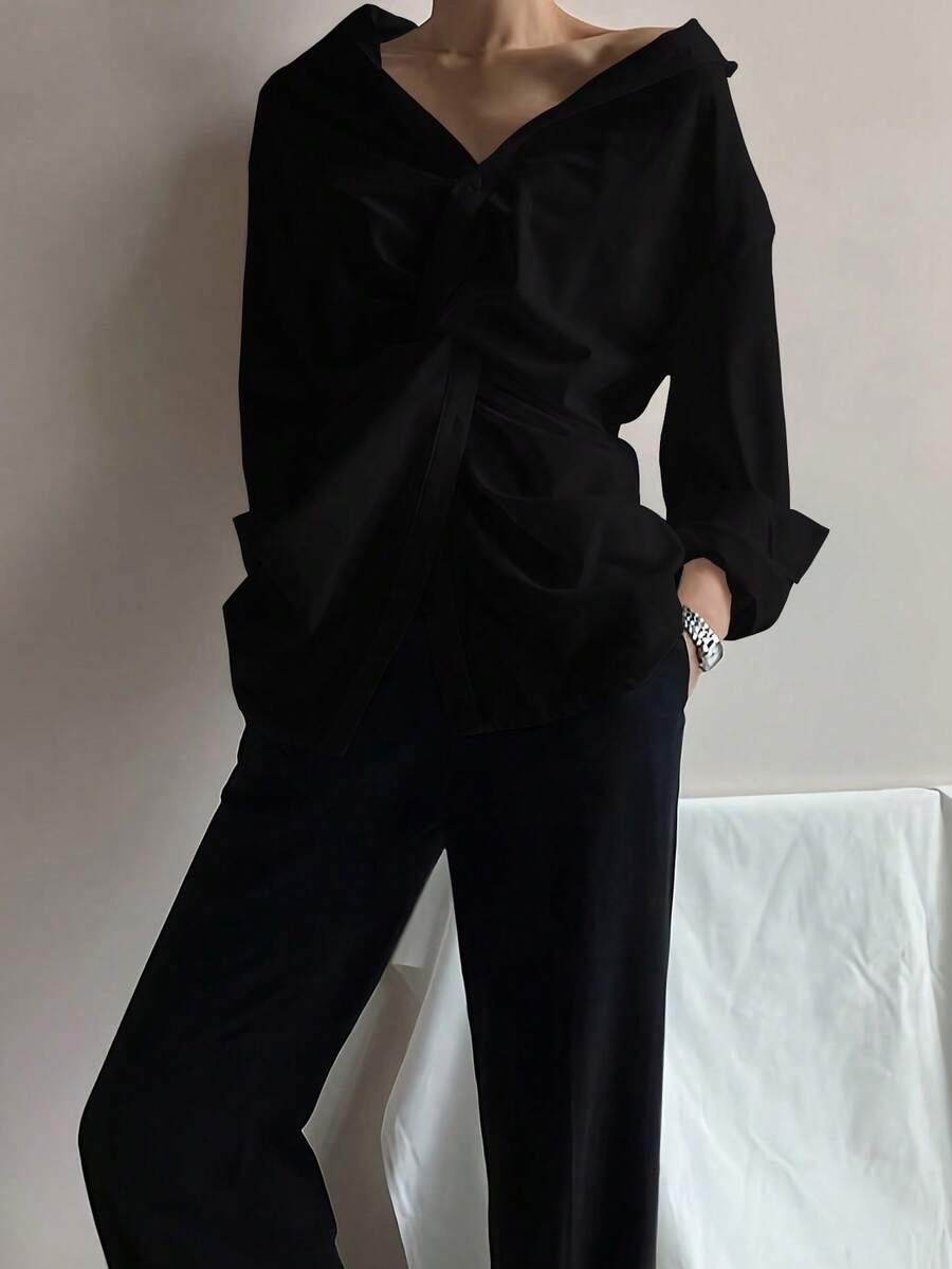SHEIN CZARNA KOSZULA GUZIKI S06__L