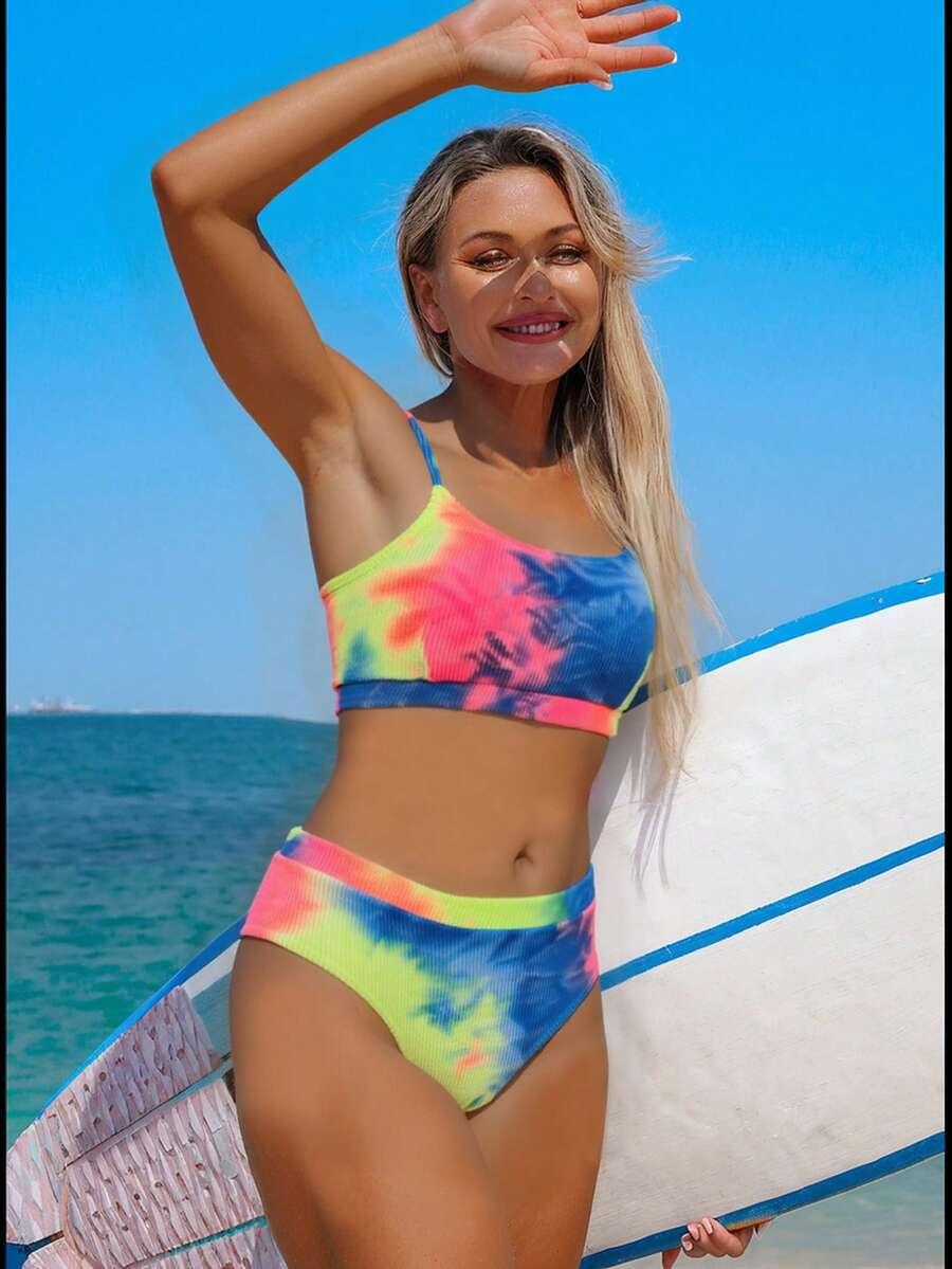 SWIM SPRTY DWUCZĘŚCIOWY STRÓJ KĄPIELOWY TEKSTURA S09__L